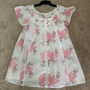 LoveShackFancy Sashi Flutter Sleeve Nightgown